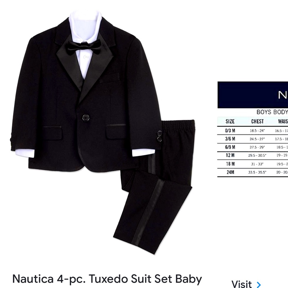 Nautica Baby Boys Tuxedo Suit, Shirt and Bowtie, Piece Set Macy's